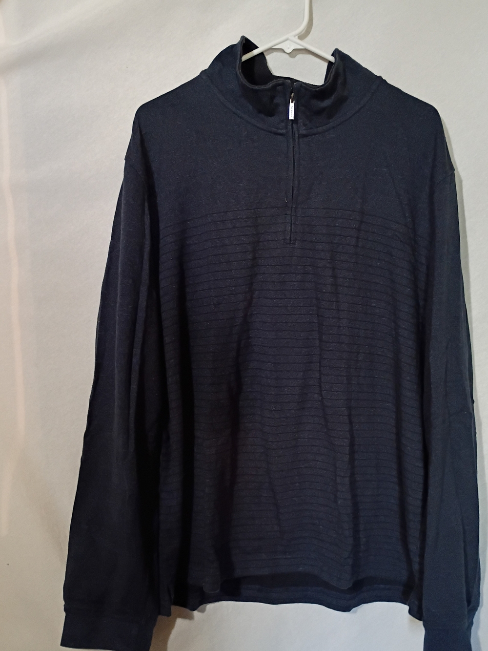 Van Heusen Men's Navy Half-Zip Mock Neck Sweater